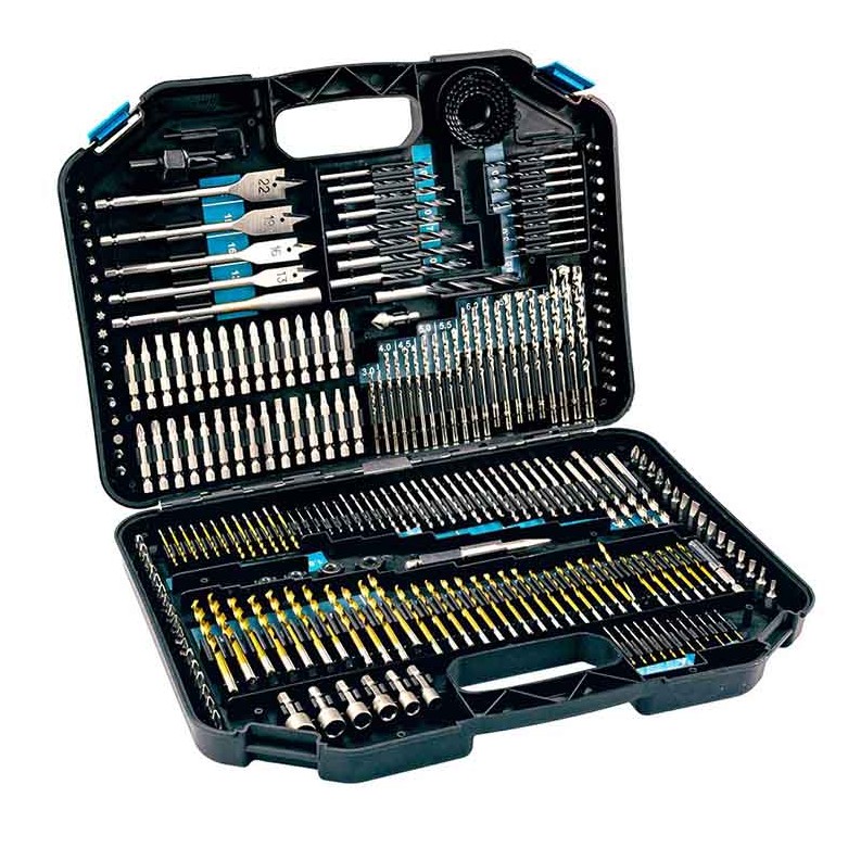 Set di trapani, trapani a tazza e ugelli 246 pezzi BormannPRO BHT1390