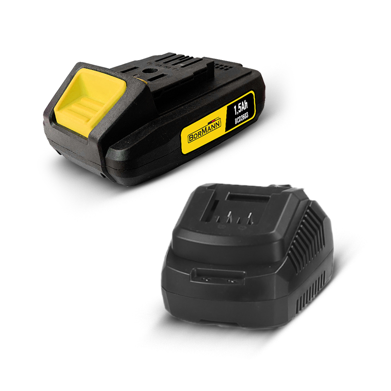 Set Caricabatterie 2A + Batteria 1.5Ah Bormann Lite BCD2605 20v
