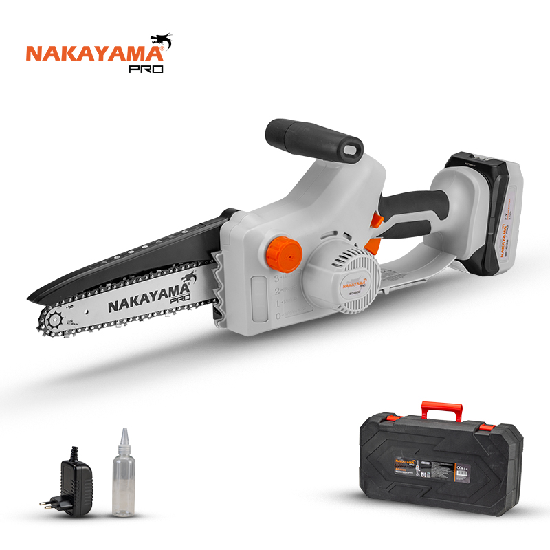 Motosega da potatura a batteria NAKAYAMA EC1600 con 1 batteria da 4 Ah