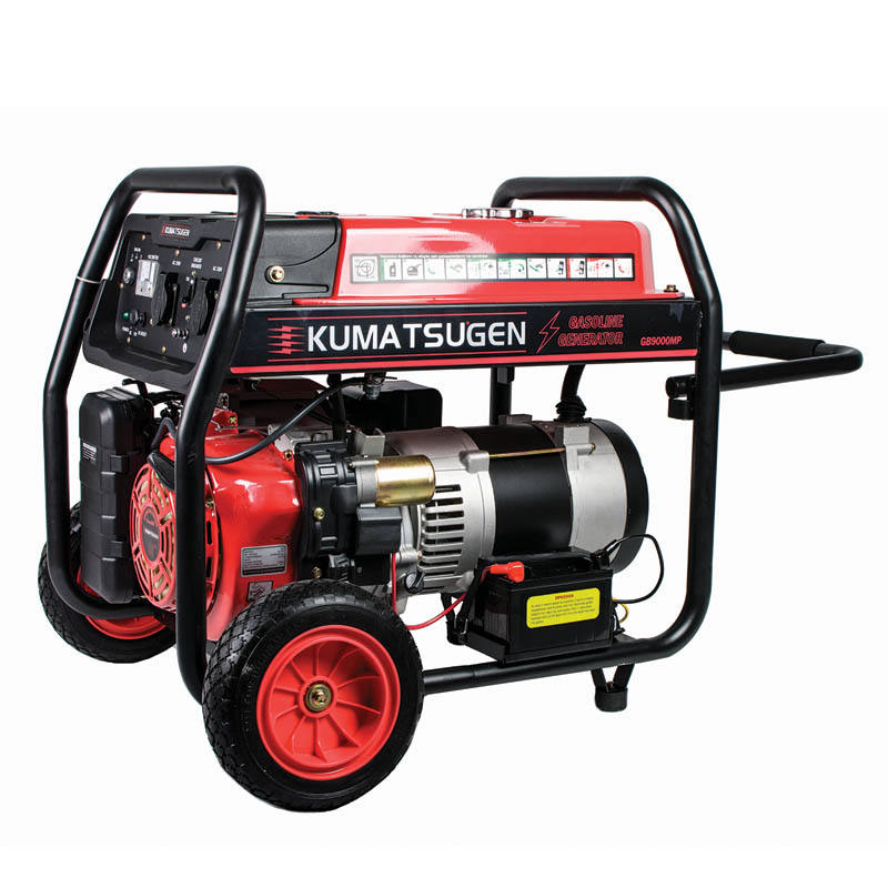 Generatore di benzina KUMATSUGEN con avviamento, AVR GB9000MP -9 KVA