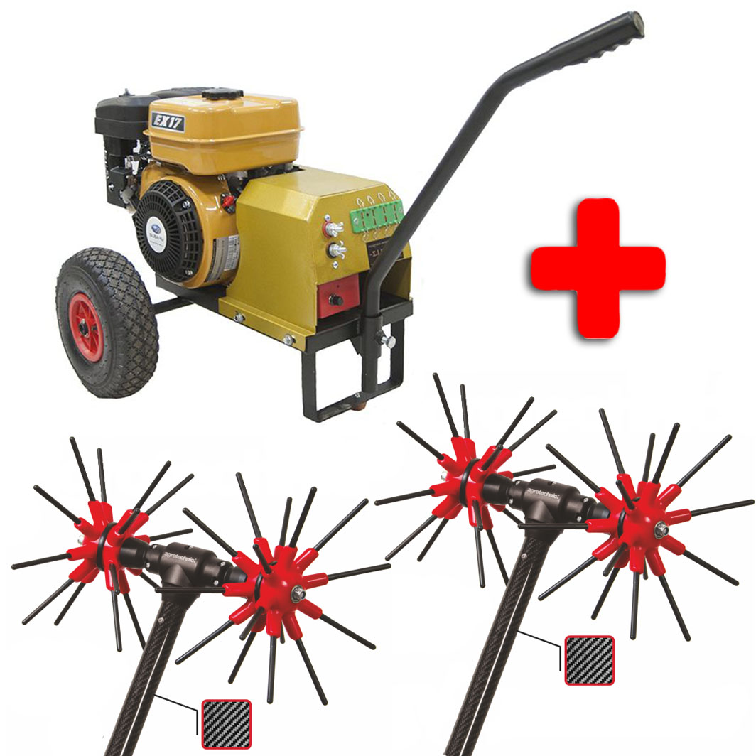 ROBIN 6Hp Set Raccolta Olive Con 2 Canne AGROTECHNIC X QUATTRO CF