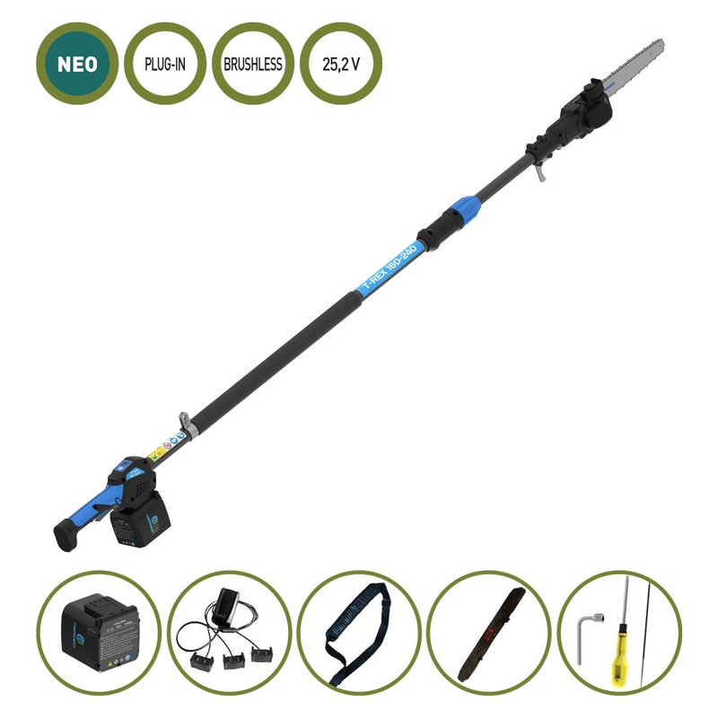 Seghetto alternativo telescopico a batteria Campagnola T-REX 160-240 cm, 21,6 V - 5 Ah